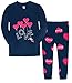 Little Girls Clothes Heart Cotton Sleep Pajamas Cartoon Sets Size 8