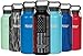 Healthy Human Stainless Steel Water Bottle | Double Walled Vacuum Insulated Water Thermos for Adults | Eco-Friendly Travel Bottles with Leak Proof Lid (Thin Red Line, 32 oz/ 946 ML)