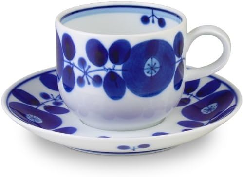 Hakusan Pottery Hasami Yaki Pottery Bloom Mug Cup & Saucer Northern Europe Design From Japan
