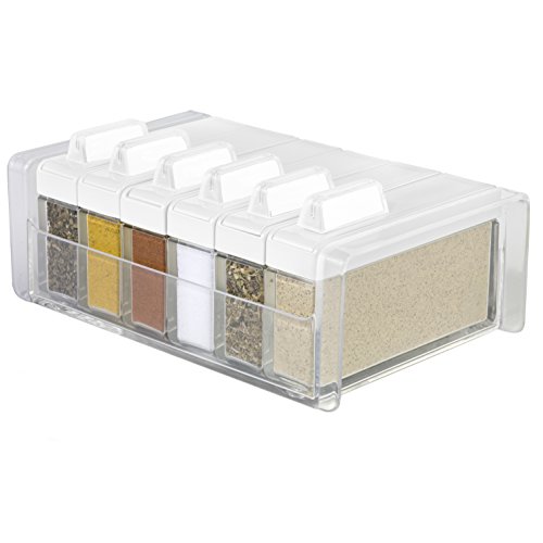 Emsa Spice organizer"Spice Box" with 6 spices in transparent/white