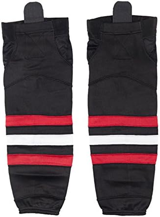 Ice Hockey Socks Black Senior, COLDINDOOR Men Women School Team Quick Wicking Hockey Socks Adult Small Black S