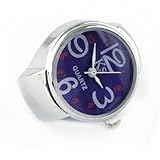 Youyoupifa Arabic Numbers Quartz Alloy Finger Ring Watch (Purple)