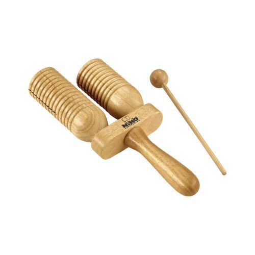 Nino Percussion NINO560 Wood A-Go-Go, 2 Rows, Natural Finish