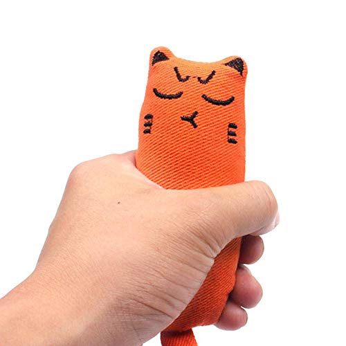 AUOKER Cat Squishy Toys, Cat Toy Suitable for Cat Small to Large Sizes Chewing Teeth Clean Pillow Scratch Pet Creative Catnip Teeth Grinding Chew Toys. Sturdy, Rich Colors - Set