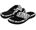 RockDove Women's Open Toe Memory Foam Flip Flop Slippers, Faux Cashmere Anti-Slip Thong Slide Slipper Shoes for Home Lounge Hotel Spa & Bedroom (9-10 B(M) US, Midnight Black)