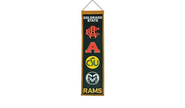 Colorado State Rams Logo Evolution Heritage Banner At Amazon S