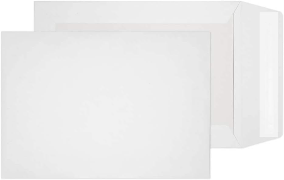 Blake Purely Packaging C5 (A5) 229 x 162 mm Board Back Pocket Peel & Seal Envelopes (5111) White - Pack of 125