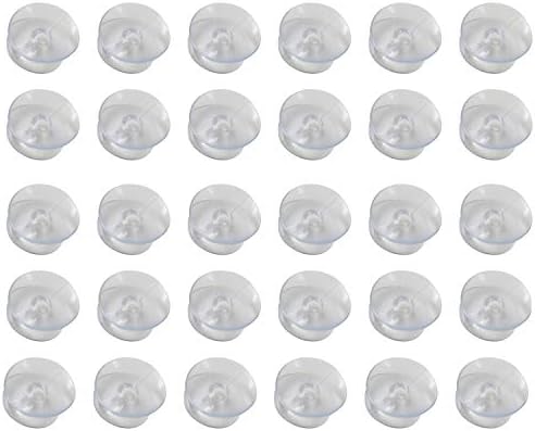 KEvision 30 Pack 20mm Double Sided Suction Cups for Glass Table Top, to Keep The Glass Table Top from Sliding, Glass Table Top Bumpers,Glass Table Top Spacers, Window Hanger Suction Cup.