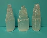 Set of 3 White Crystal Selenite Skyscraper Towers, Each About 3.5 Tall by Rainbowrecords239