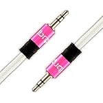 IBRA 3 Feet 3.5mm Auxiliary Audio Jack Cable AUX Cable - Pink