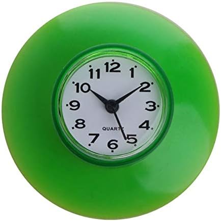 meiyuan Waterproof Suction Cup Wall Clock for Kitchen Fridge Bathroom Shower Green