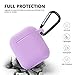 AirPods Case – BLUEWIND AirPod Case Silicone Cover 2019 Newest 360° Protective Cases Compatiable with Apple AirPods 2nd/1st (Light Purple)thumb 1