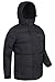 Mountain Warehouse Snow Mens Jacket - Water Resistant Rain Coat Black X-Small