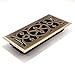 Accord AMFRABV410 Floor Register with Victorian Design, Fits 4-Inch x 10-Inch(Duct Opening Measurements), Antique Brass