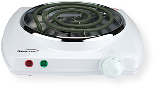 Brentwood  TS-322  1000w  Single  Electric  Burner,  White