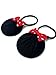 MeeTHan Red Dot Polka Black Elastic Headband Hair Band Mouse Ears Yoga Costume Accessory: M2 (MC Band-L)