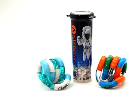 Astronaut Fidget Toy Set - Tangle Jr Original and Textured and Astrorox - in Drawstring Carry Bag
