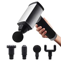 Hand held Deep Muscle Fascia Massage Gun, Pure Wave Massager,Powerful Cordless Deep Tissue Muscle Massager,Muscle Portable Massage Device Massage Body Relax Tools for 4 Massage Head