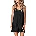 Women Loose Tops Dress – Ladies Casual High Waist Sleeveless Ruffle Hem Dresses – V Neck Mini Dressthumb 1