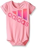 adidas Baby Girls' Bodysuits, Semi Pink Glow, 18 Months