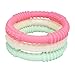mooi baby - Teething Ring 3 Pack - Baby Teether Rings - Girl Baby - 100% Silicone Infant Teether - No BPA - Non-Toxic - Soothing Gums - Teether Bracelet - Sensory Rings