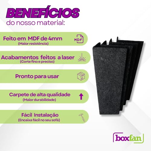 BOXFAN Kit Arranhador para Gatos Protetor de Sofá e Cama Box (Kit com 2 Arranhadores - Kit com 4 Arranhadores) (4 Arranhadores)