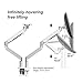 AITERMINAL Dual Monitor Arm Monitor Desk Mount Stand Full Motion Swivel Gas Spring for 17”-27” Computer Monitor from 4.4 to 19lbs-Silverthumb 3