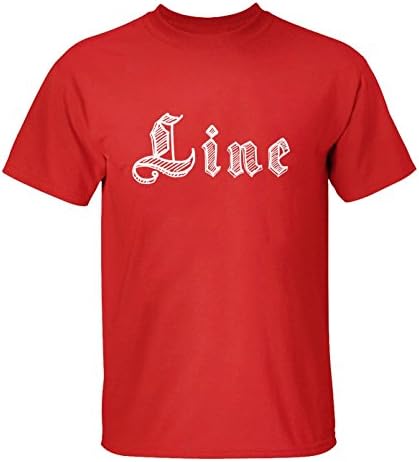 AGHH Line T-Shirt For Men M Red