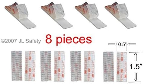 8-Strips, Original 3M clear Toll Tape E-ZPass Mounting Strips Replacement from JL Safety. 1.5 by 1/2. 8 Dual Lock Strips. Transponder not included. Plus 2 free wipes. by JL Safety