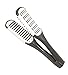 Hairdressing Ceramic Straightener Hair Straightening Double Brush Comb Natural Fibres Styling Tool Assorted Color