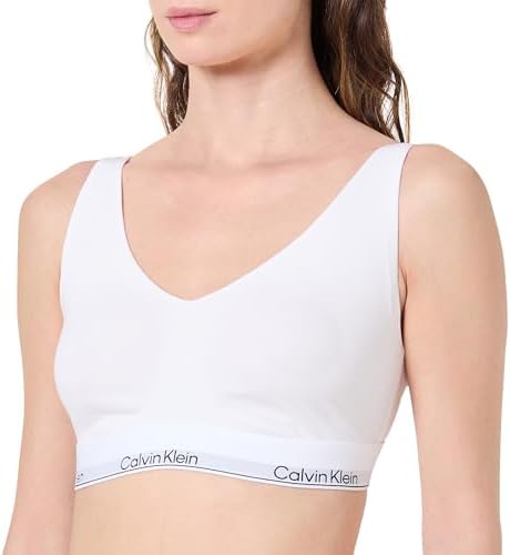 Bralette Mujer Full Cup Unlined Triangle Ajustable, Negro (White), S