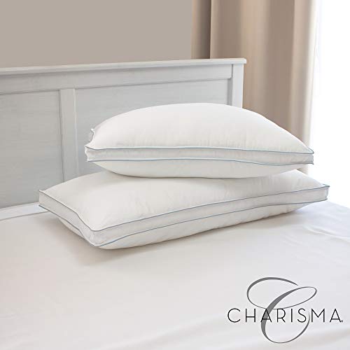 Charisma Infused Memory Foam Cluster and Gel Fiber Bed Pillow, 2 Count