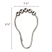 2LB Depot Shower Curtain Hooks, Brushed Nickel, Rust Resistant Stainless Steel, Set of 12 Decorative Shower Rings + Bonus Ring for Shower Rods