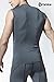 Tesla TM-R15-GRKZ_Large Men's R Neck Sleeveless Muscle Tank Dry Compression Baselayer R15