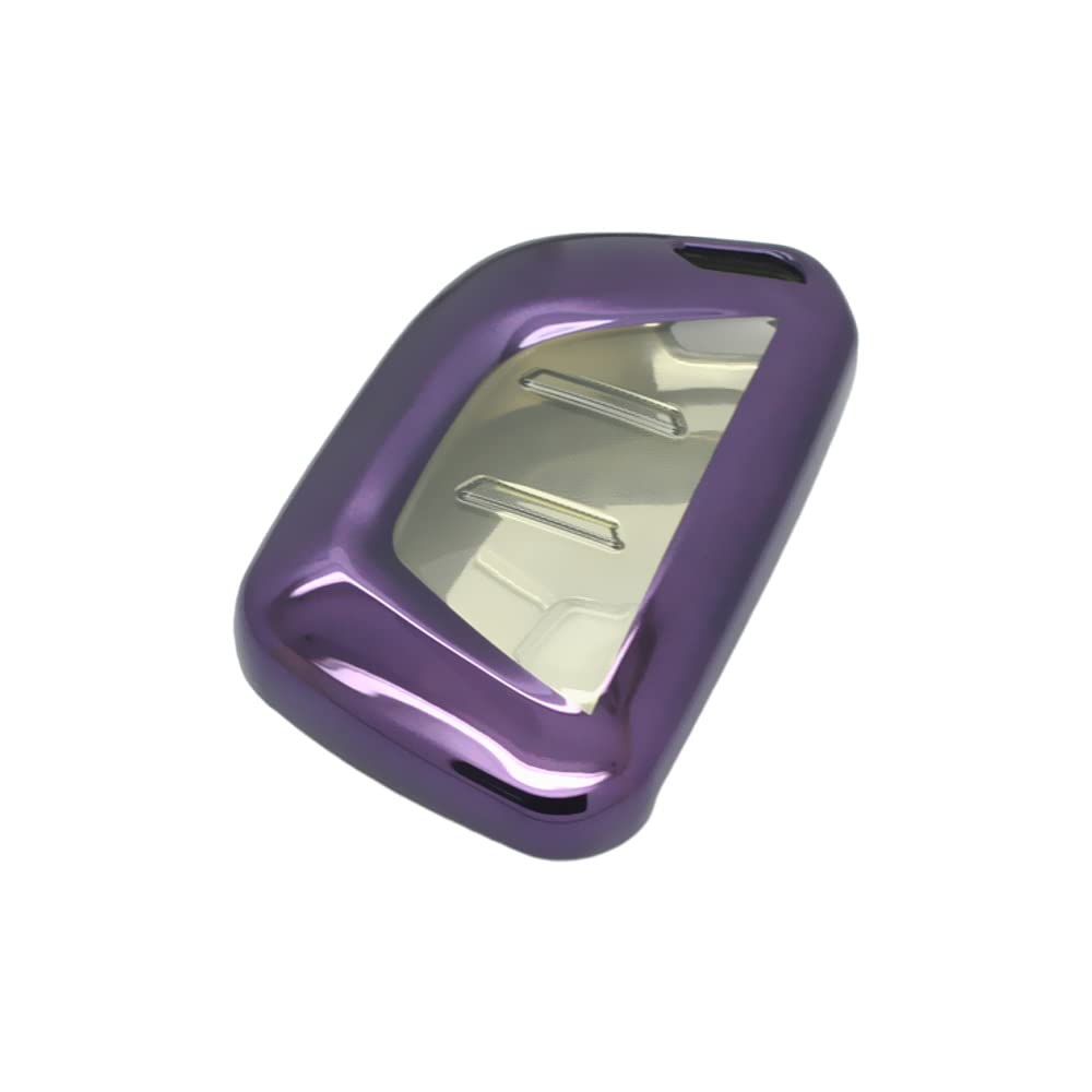 BROVACS Soft TPU Case Shell Cover Protector Holder Compatible with CADILLAC CT4 CT5 Smart Remote Key Fob 5 6 Button SV9770 Dark Purple
