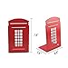 MerryNine 2pcs Book Ends, Metal Bookends for Shelves, Telephone Booth Decorative Bookends, Non Skid Heavy Bookends, Book, Magazine or CD Organizers for Home and Office (Red-2pcs)