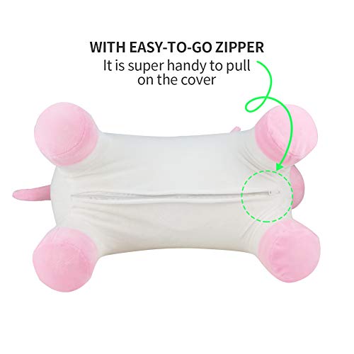 Bouncy Unicorn Hopper for Toddlers-Hopping/Bouncing/Bounce Horse, Jumping Horse, Inflatable Ride-on Animal Toy for Kids/ Children/ Boys/ Girls Plush Covered(Include Pump) - Thumbnail 6