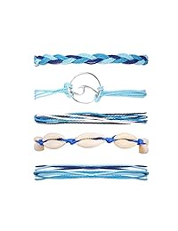 17KM Wave Shell Braided Bracelet Set Handmade Rope Friendship Bracelets Fashoin Charm Jewelry for Women