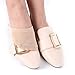 Flammi 6 Pairs Women’s Toe Toppers Liner Socks Cotton Half Socks No Show w/Non-Skid Bottom for Mules (3 Beige+3 Black, Shoe Size 6-8.5 US)