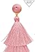 Sterling Forever - Fringe Multi Layered Gold Plated Tiered Dangle Drop Earrings (Blush)