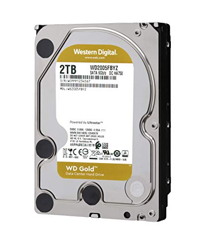 Western Digital 2TB WD Gold Enterprise Class Internal Hard Drive - 7200 RPM Class, SATA 6 Gb/s, 128 MB Cache, 3.5