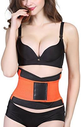 MZjJPN Hot Shaper Slim Belt Neoprene Waist Cincher Faja Waist Shaper Corset Waist Trainer Belt Modeling Strap Waist Trimmer Girdle Belt Orange M