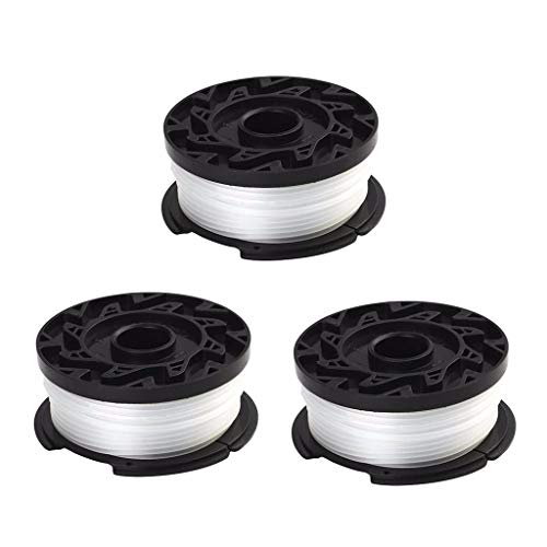 VICCKI for Black for Decker String Trimmer Replacement Parts AF-100-3ZP Spool Line (White, 3Pcs)