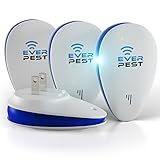 Ultrasonic Pest Repellent Plug Control by EverPest - Professional Home (4 Pack) Electronic Indoor Repeller - Repels Away Fleas, Bugs, Rodents, Roaches, Mice, Insect, Mosquitos, Ants, Spiders, Rats
