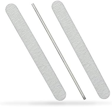 Iridesi Zebra Nail Files Washable Emery Board 7 Inches Long 3/4 Inch Wide Made in USA 240/240 Grit 12 Fingernail Files Per Pack