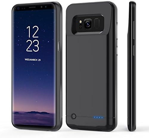 Galaxy S8 Battery Case,WingYeah Ultra Slim Portable Charger Galaxy S8 Charging Case 4200mAh Extended Battery Pack Power Cases Juice Bank Cover (Black Pearl)- 5.8 inch