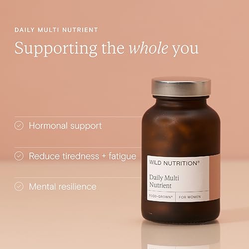 WILD NUTRITION Food-Grown® Women's Daily Multi Nutrient | to Support Hormonal Balance, Fatigue, and Mental Resilience | Multivitamins for Women | 60 Capsules