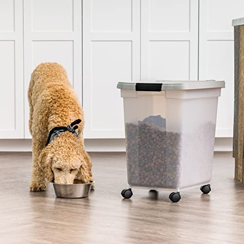 IRIS USA 65 Quart Airtight Pet Food Storage Container for Dog, Cat