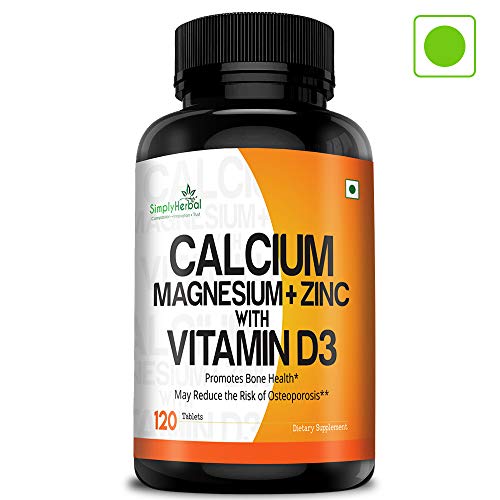 Simply Herbal Calcium Magnesium Zinc Vitamin D3 Supplement Tablet for Men & Women With Vitamin B12 Promote Bone Density & Muscle Growth Helps to Fight Bone Loss 120 Tablets 5 Simply Herbal Calcium Magnesium Zinc Vitamin D3 Supplement Tablet for Men & Women With Vitamin B12 Promote Bone Density & Muscle Growth Helps to Fight Bone Loss 120 Tablets - Image 5