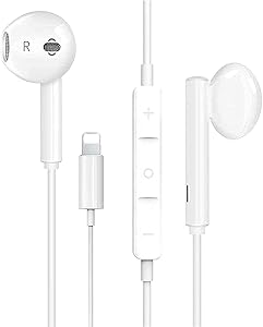 Earbuds Headphones Wired Headphones Earphones with Microphone and Volume Control, Compatible with iPhone Xs/XR/XS Max/iPhone 7/7plus 8/8plus /11/12/pro/se